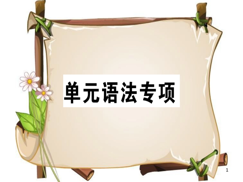 （安徽专版）七年级英语上册 Unit 1 My name’s Gina语法专项习题讲评课件 （新版）人教新目标版_第1页