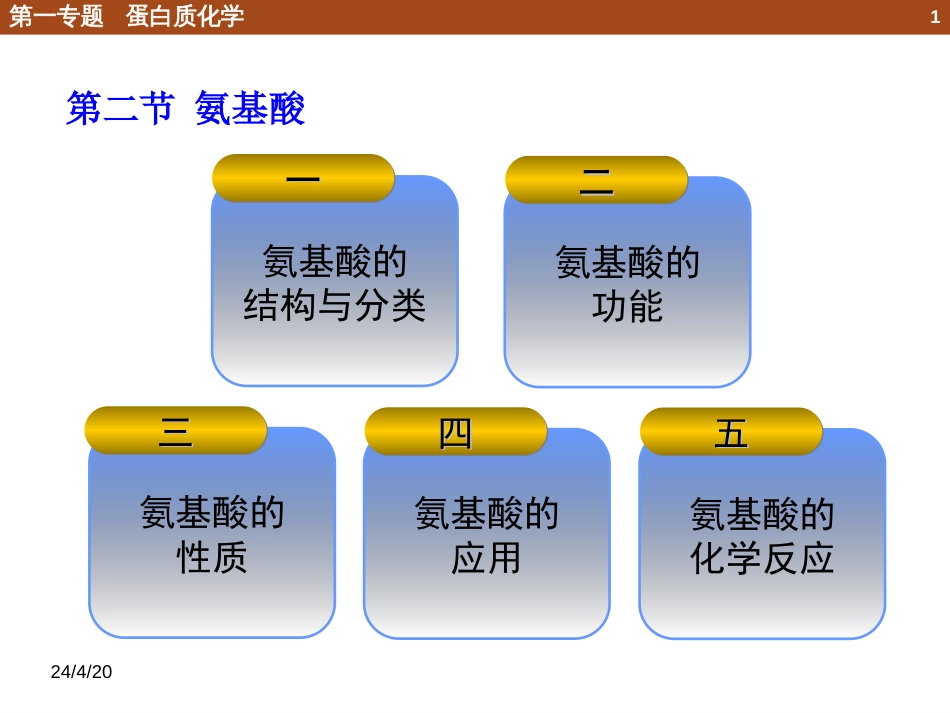 (28)--1.2.1 氨基酸结构与分类_第1页