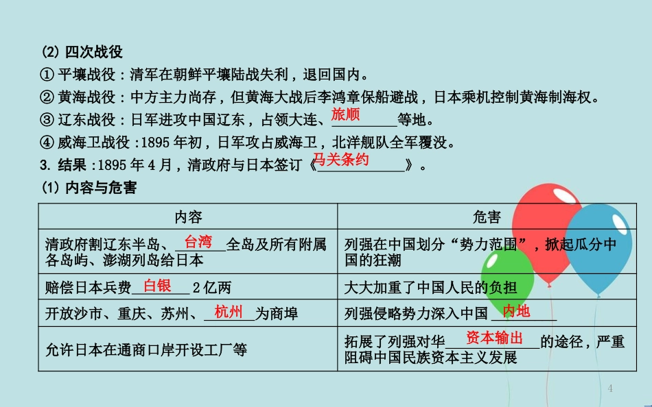 高中历史 第4单元 近代中国反侵略求民主的潮流 第12课 甲午中日战争和八国联军侵华课件 新人教版必修1_第3页