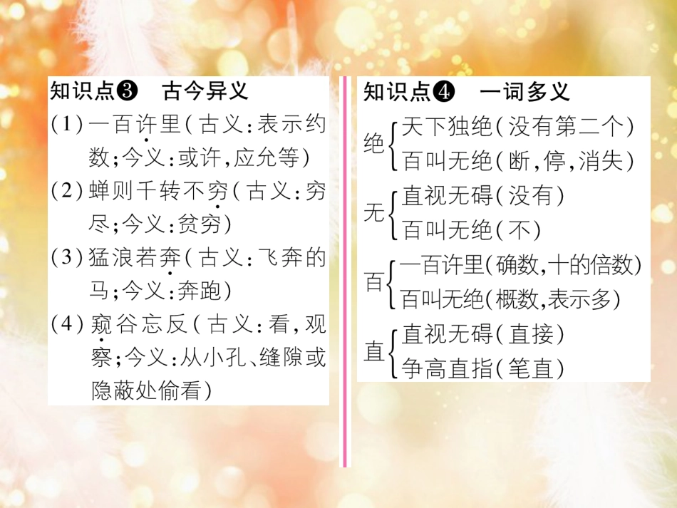 （遵义专版）八年级语文上册 第三单元 11 与朱元思书作业课件 新人教版_第3页