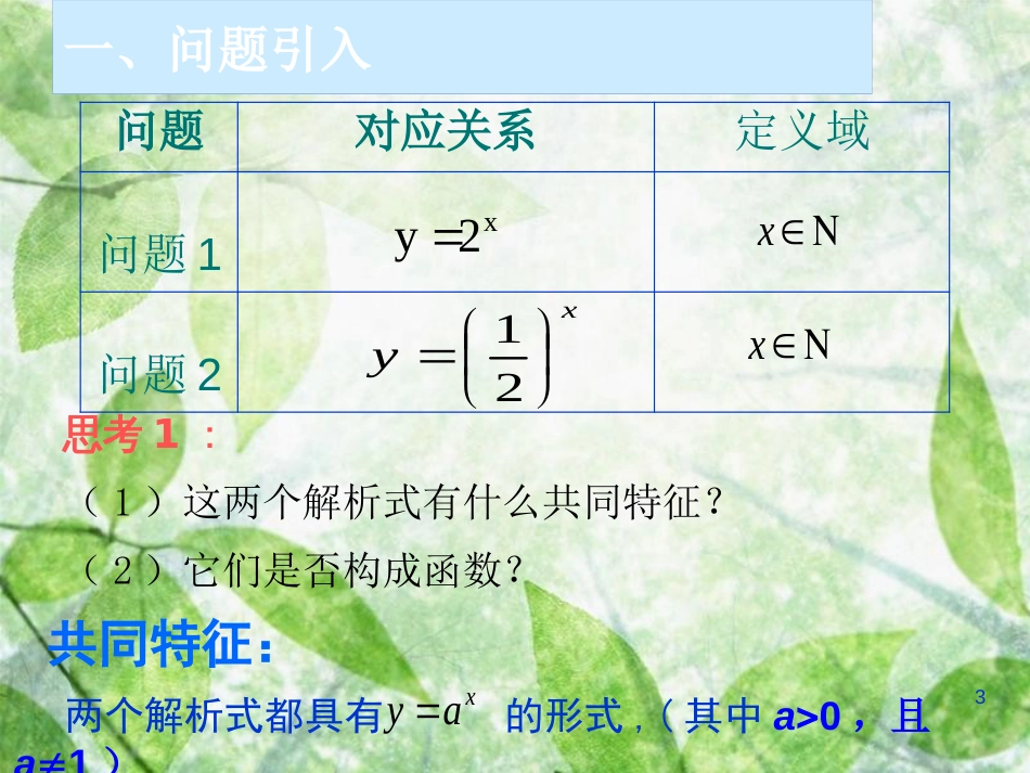 云南省峨山彝族自治县高中数学 第二章 点、直线、平面之间的位置关系 2.1.2 指数函数及其性质课件 新人教A版必修2_第3页