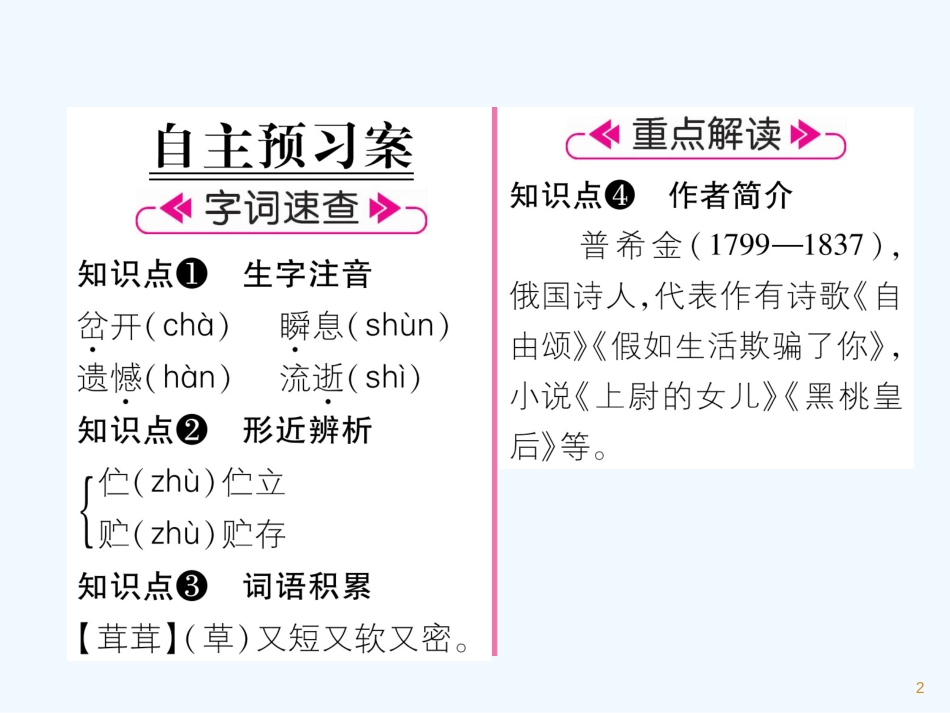 （遵义专版）九年级语文上册 4 外国诗两首课件 语文版_第2页