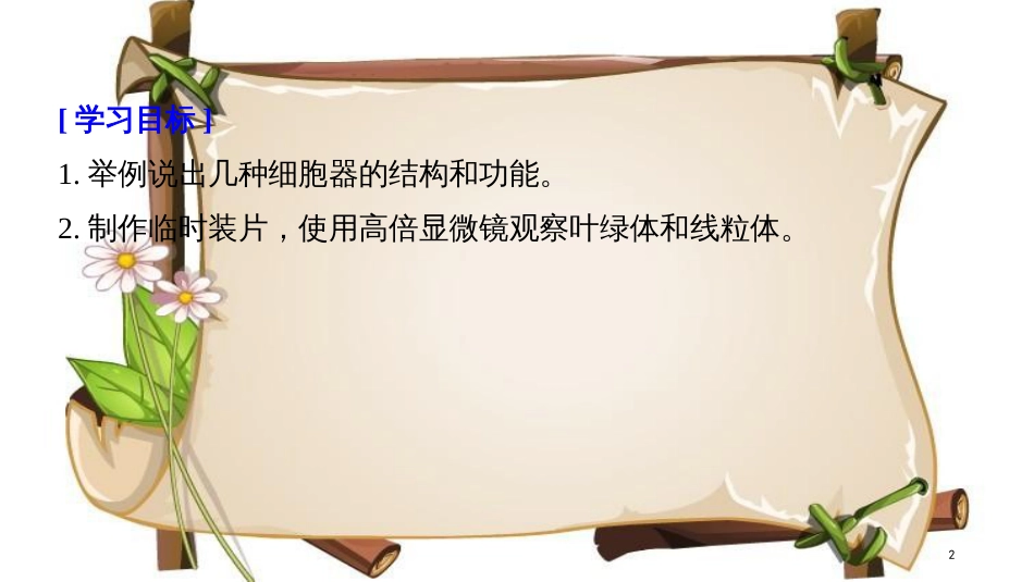 （全国通用版）高中生物 第三章 细胞的基本结构 第2节 第1课时 细胞器之间的分工课件 新人教版必修1_第2页