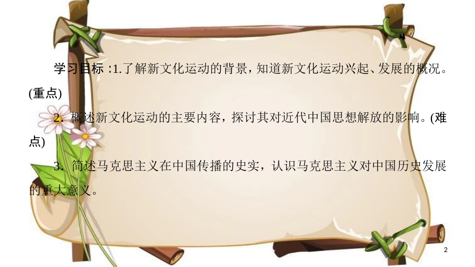 （全国通用版）高中历史 第五单元 近代中国的思想解放潮流 第15课 新文化运动与马克思主义的传播课件 新人教版必修3_第2页