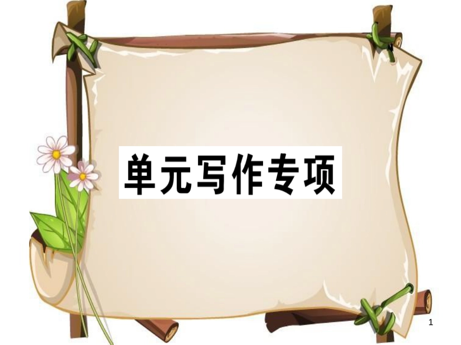 （安徽专版）七年级英语上册 Unit 1 My name’s Gina写作专项习题讲评课件 （新版）人教新目标版_第1页
