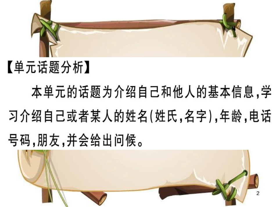 （安徽专版）七年级英语上册 Unit 1 My name’s Gina写作专项习题讲评课件 （新版）人教新目标版_第2页