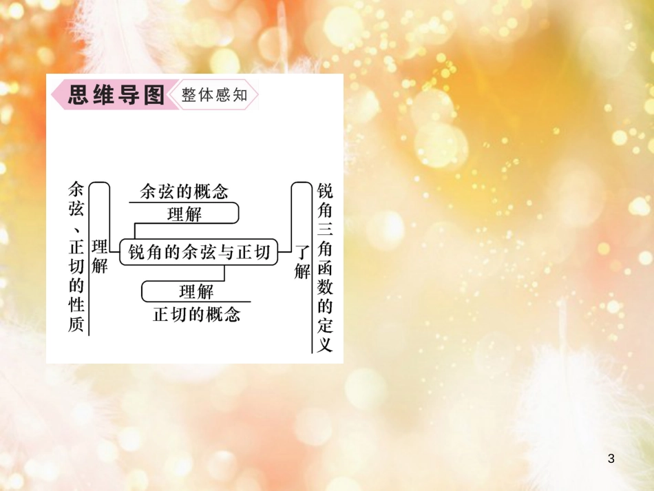 （遵义专版）九年级数学下册 第28章 锐角三角函数 28.1 锐角三角函数 第2课时 锐角的余弦和正切习题课件 （新版）新人教版_第3页