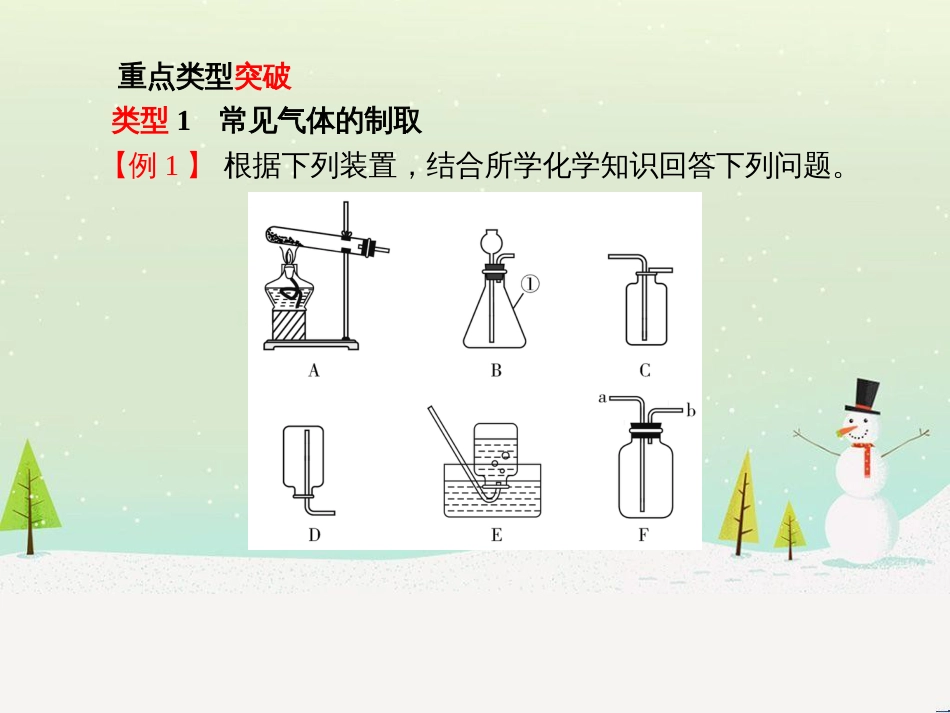 中考化学总复习 第二部分 专题复习 高分保障 专题1 气体的制取与净化课件 新人教版 (1)_第3页