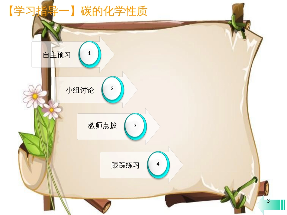 （全国通用版）九年级化学上册 第六单元 碳和碳的氧化物 课题1 金刚石、石墨和C60 第2课时 碳的化学性质课堂导学课件 （新版）新人教版_第3页
