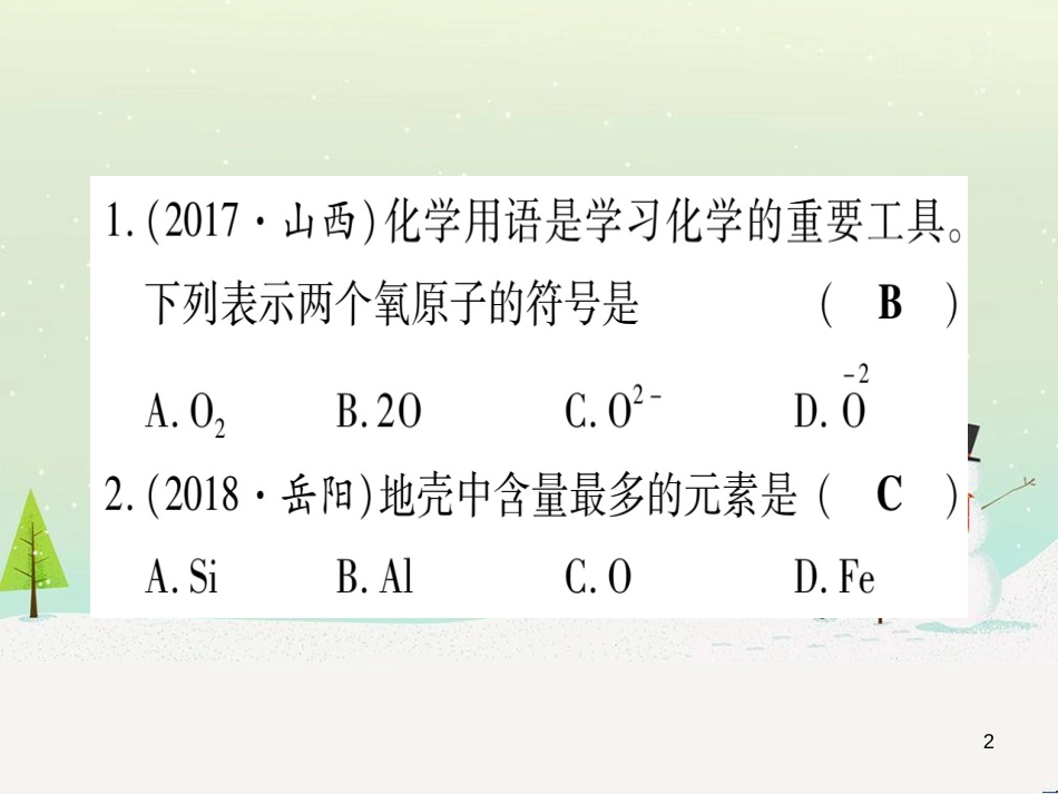 中考化学 第1单元 走进化学世界（提分精炼）课件 (2)_第2页