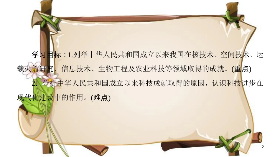 （全国通用版）高中历史 第七单元 现代中国的科技、教育与文学艺术 第19课 建国以来的重大科技成就课件 新人教版必修3_第2页