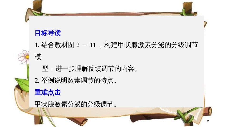 （全国通用版）高中生物 第2章 动物和人体生命活动的调节 第2节 通过激素的调节（Ⅱ）课件 新人教版必修3_第2页