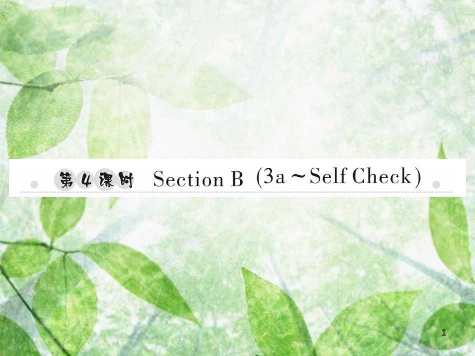 七年级英语上册 Unit 2 This is my sister（第4课时）Section B（3a-Self Check）习题优质课件 （新版）人教新目标版_第1页