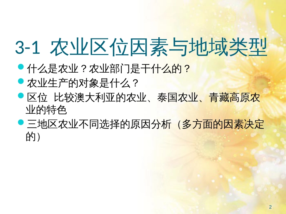 高中地理 第三章 生产活动与地域联系 3.1 农业区位因素与地域类型课件 中图版必修2_第2页