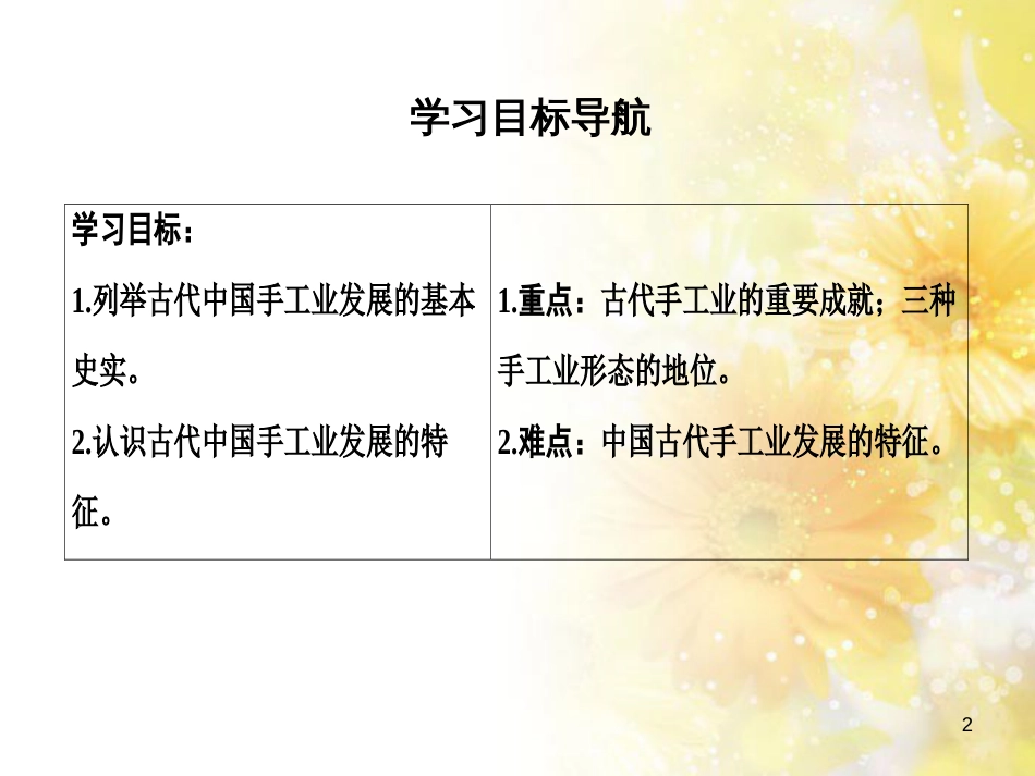 高中历史 第一单元 古代中国经济的基本结构与特点 第3课 享誉世界的手工业课件2 北师大版必修2_第2页