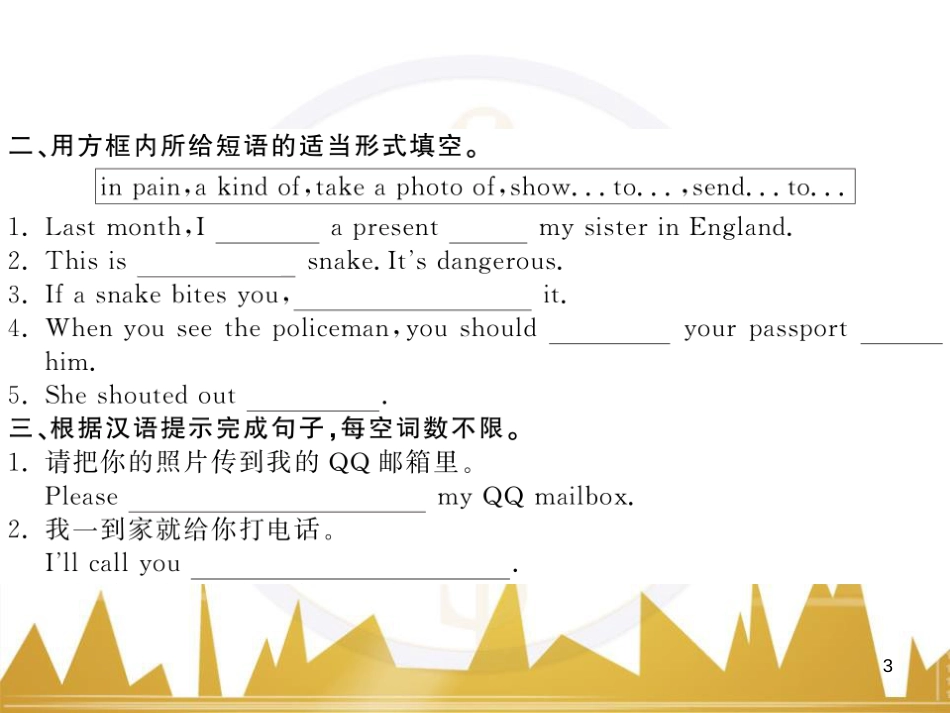 九年级英语上册 Module 11 Photos基础梳理课件 （新版）外研版 (693)_第3页