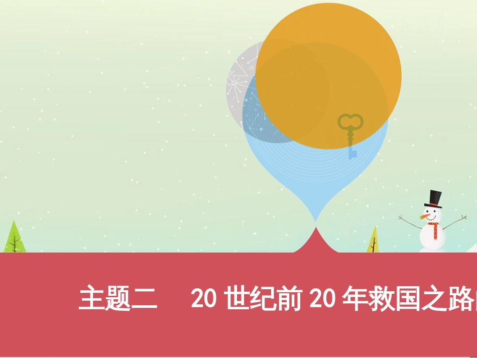 中考历史一轮复习 第二单元 中国近代史(1840年至1949年)主题二 20世纪前20年救国之路的探索课件 (1)_第1页