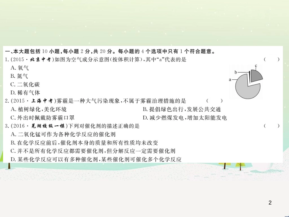 九年级化学上册 第二单元检测卷课件 新人教版 (21)_第2页