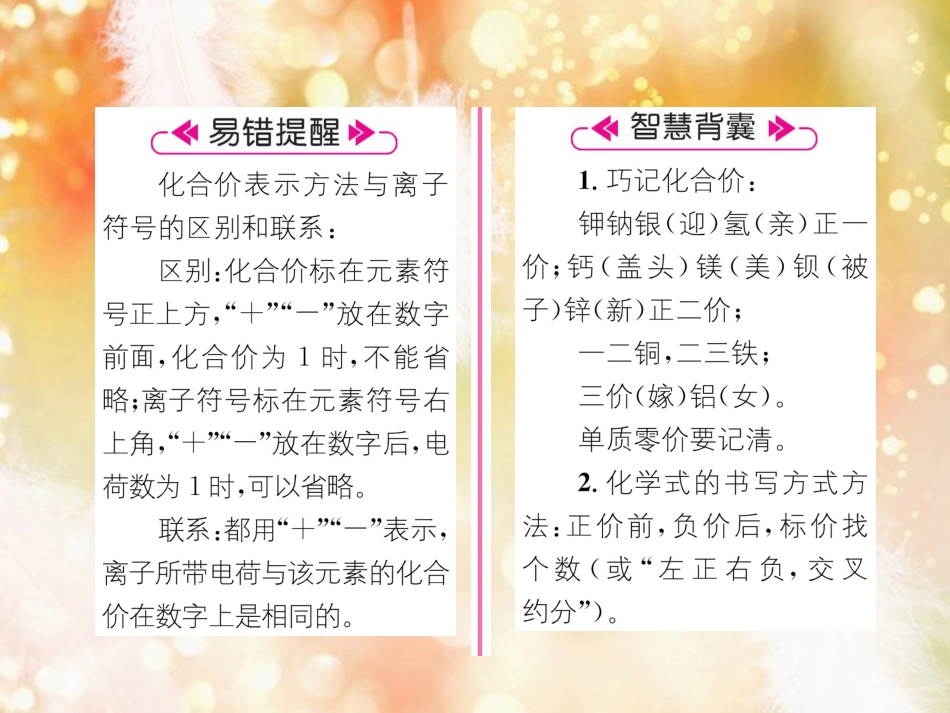（遵义专版）九年级化学上册 第3章 物质构成的奥秘 第3节 物质的组成 第2课时 化学式的书写与命名习题课件 沪教版_第3页