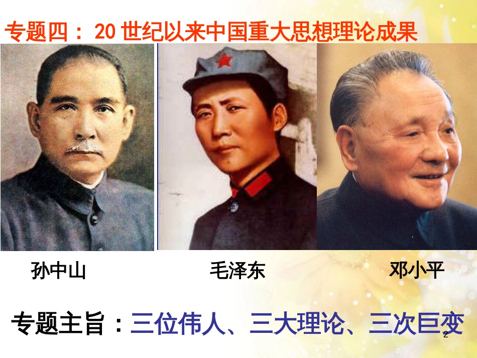 高中历史 第四单元 20世纪以来中国的重大思想理论成果 第十课 孙中山的三民主义课件 北师大版必修3_第2页