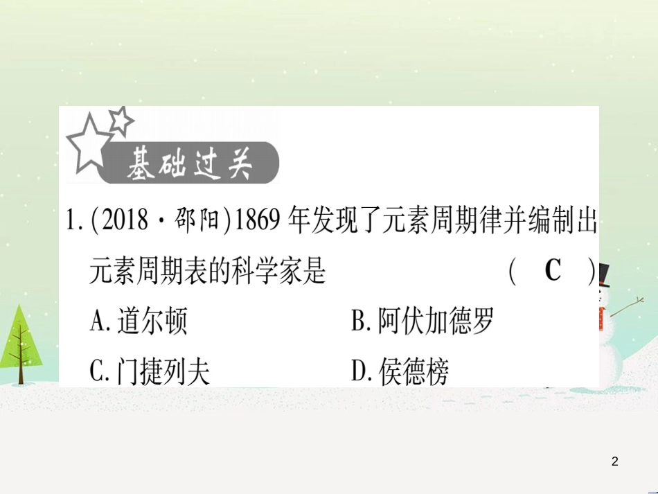 中考化学 第1单元 走进化学世界（提分精炼）课件 (42)_第2页