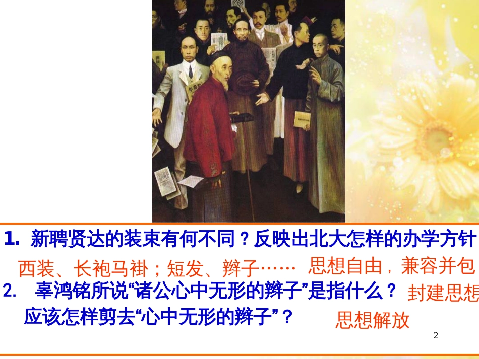 高中历史 第三单元 近代中国的思想解放潮流 第九课 新文化运动和马克思主义的传播课件1 北师大版必修3_第2页