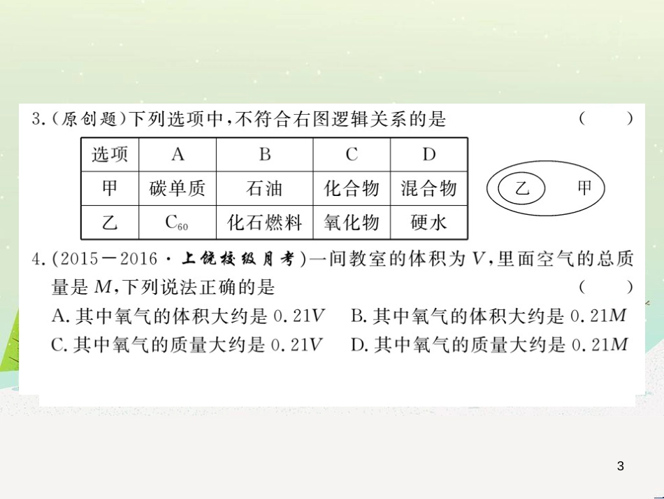 九年级化学上册 第二单元检测卷课件 新人教版 (4)_第3页