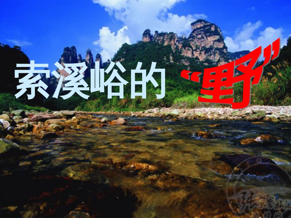五年级语文上册 第四单元 索溪峪的“野”课件4 鄂教版_第1页