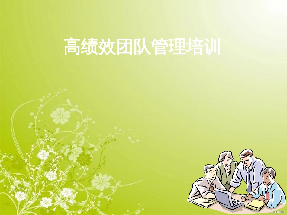 高绩效团队管理规划培训(ppt 172页)_第1页