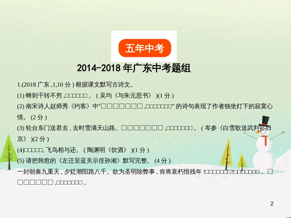 中考语文总复习 第二部分 阅读 专题八 议论文阅读（试题部分）课件 (3)_第2页