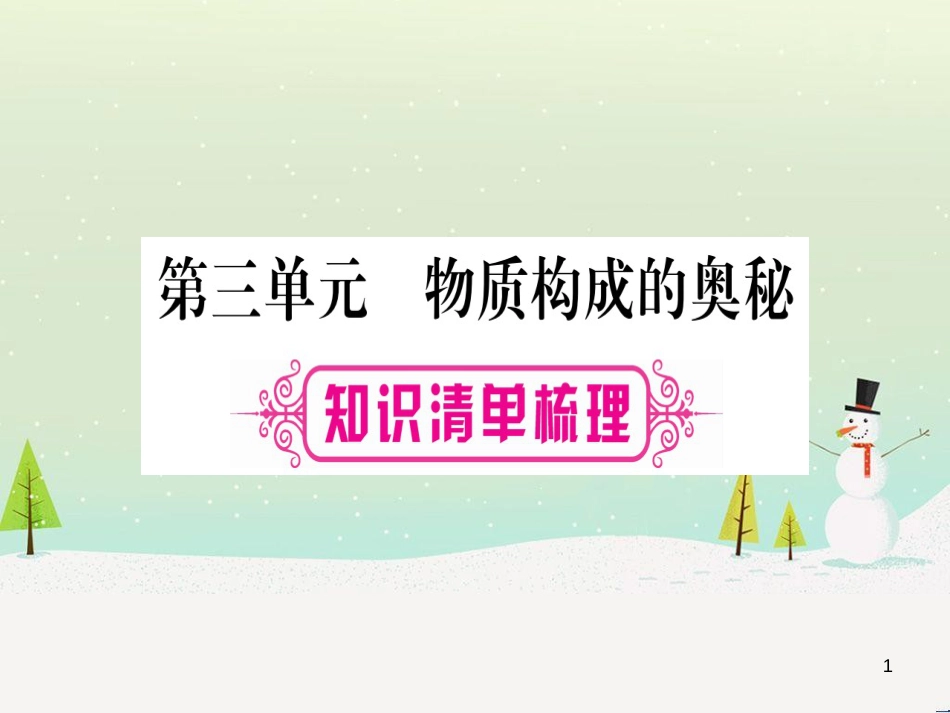 中考化学总复习 第1部分 教材系统复习 九上 第1单元 走进化学世界习题课件1 (93)_第1页