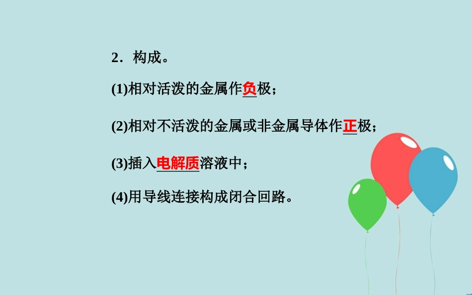 高中化学学业水平测试复习 第六章 化学反应与能量 专题十二 化学能与热能、电能 考点2 原电池工作原理、金属电化学腐蚀与防护和化学电源课件课件_第3页