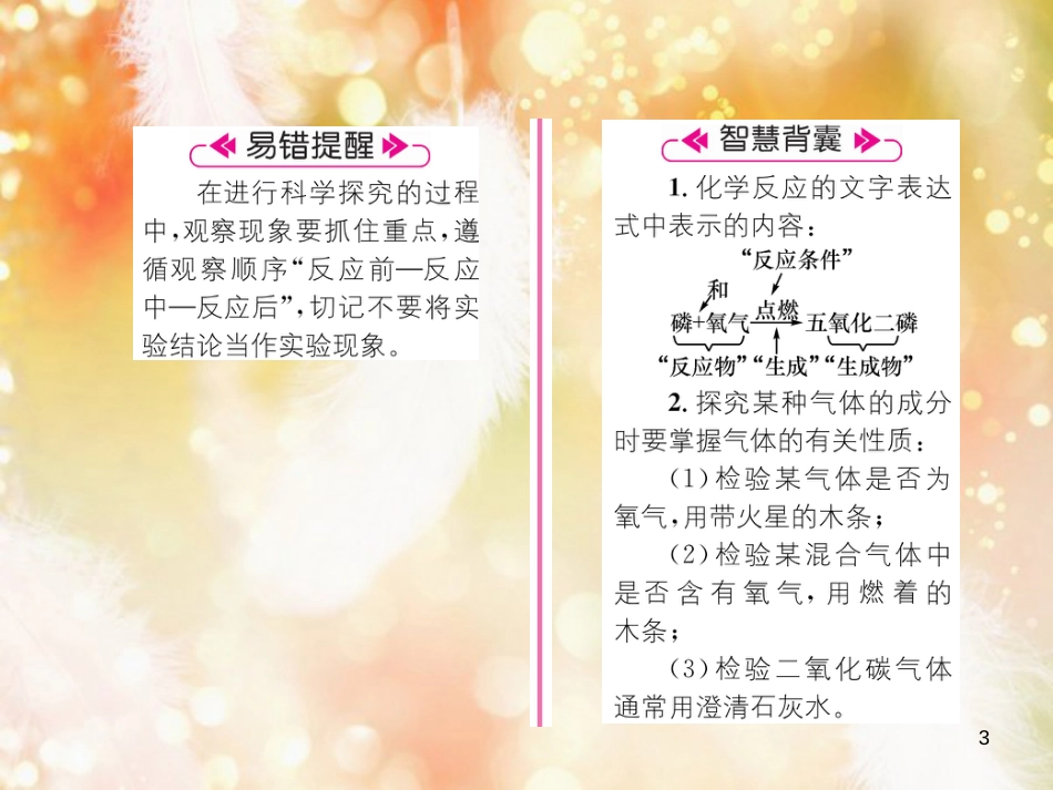 （遵义专版）九年级化学上册 第1章 开启化学之门 第3节 怎样学习和研究化学 第2课时 科学探究和化学符号习题课件 沪教版_第3页