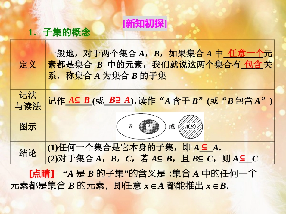 （浙江专版）高中数学 第一章 集合与函数概念 1.1 集合 1.1.2 集合间的基本关系课件 新人教A版必修1_第2页