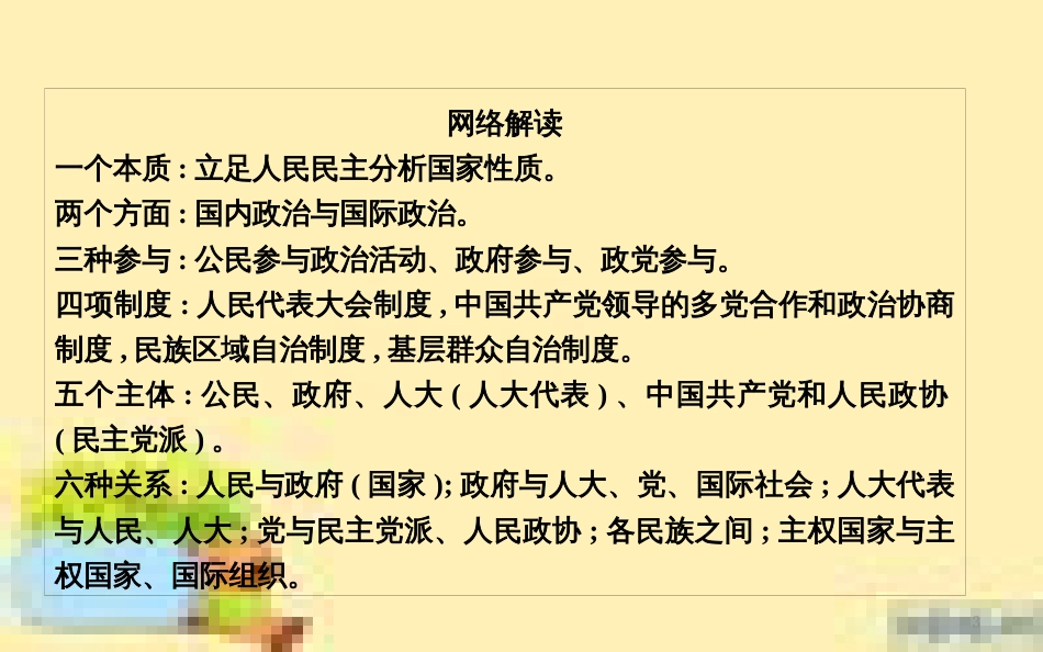 高考政治一轮复习 第一单元 文化与生活单元优化总结课件 新人教版必修3 (713)_第3页
