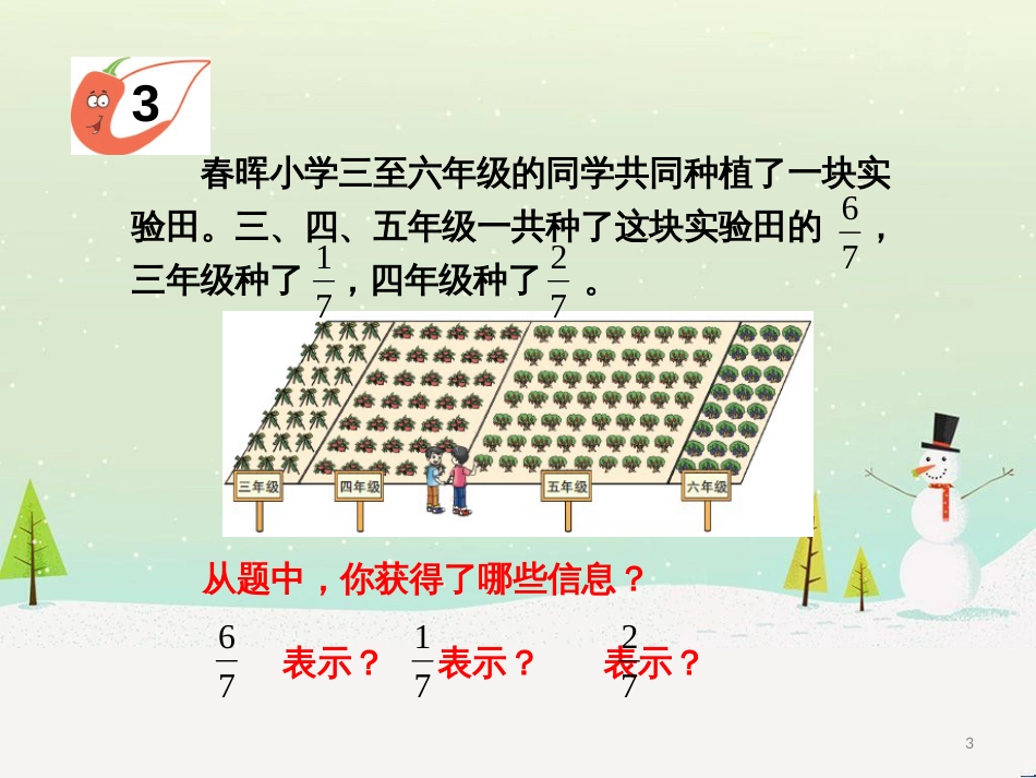 三年级数学上册 第八单元 分数的初步认识（第1课时）分数的初步认识课件1 西师大版 (544)_第3页