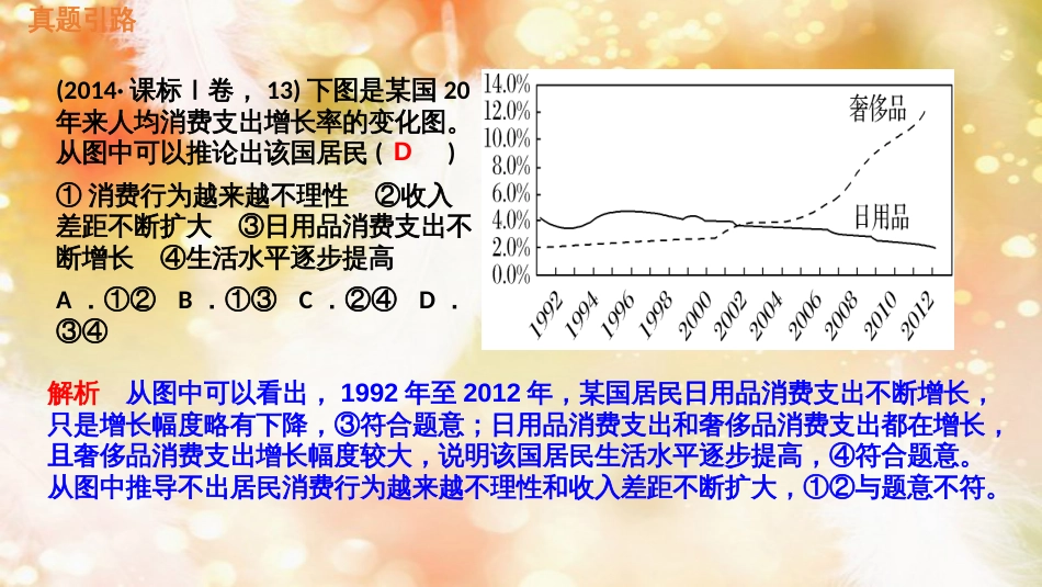 （通用版）高考政治大一轮复习 经济生活3 多彩的消费课件_第3页