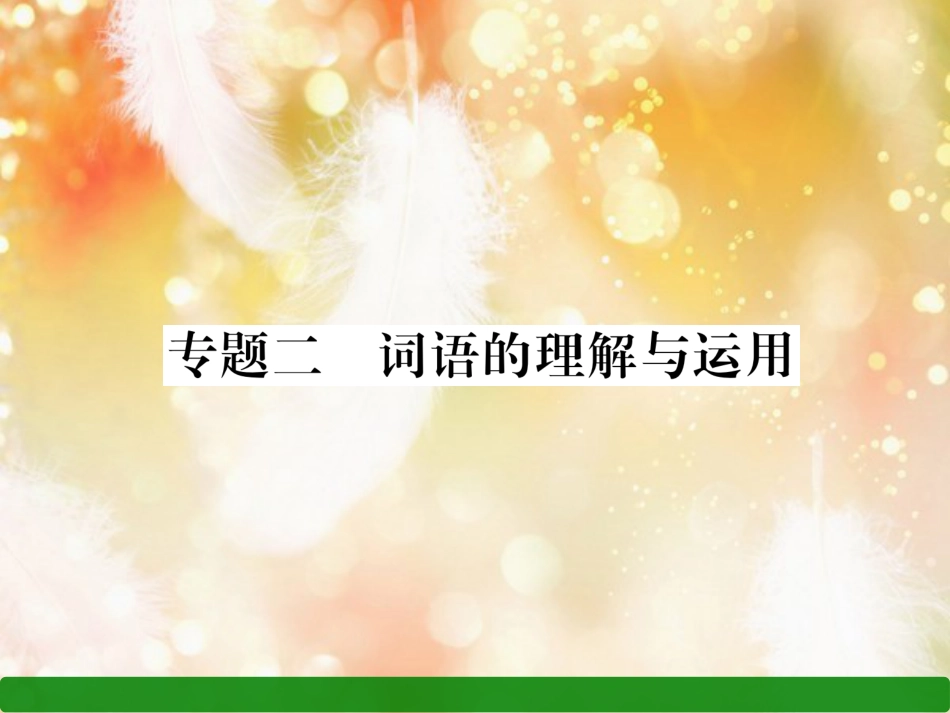 （遵义专版）八年级语文上册 专题2 词语的理解与运用作业课件 新人教版_第1页