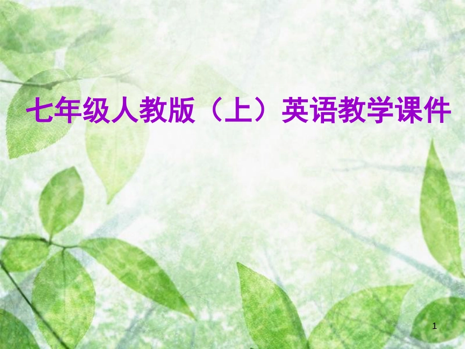 七年级英语上册 Unit 5 Do you have a soccer ball单元小结优质课件 （新版）人教新目标版_第1页