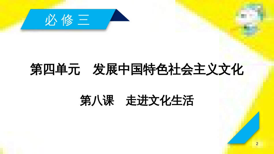 高考政治一轮总复习 第三部分 文化生活 第4单元 发展中国特色社会主义文化 第九课 建设社会主义文化强国限时规范特训课件 (1374)_第2页