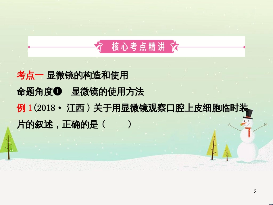 中考生物 第1部分 第二单元 第一章 细胞是生命活动的基本单位复习课件 (1)_第2页