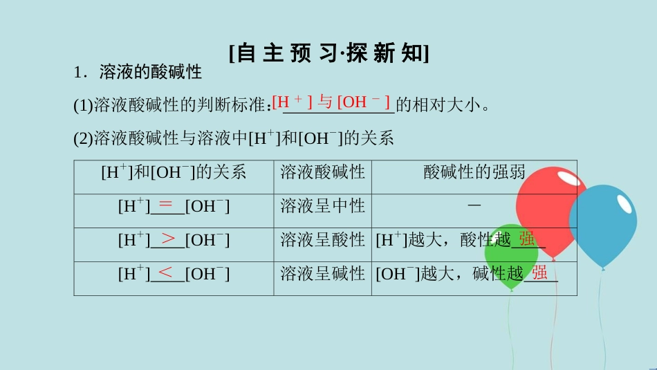 高中化学 第3章 物质在水溶液中的行为 第1节 水溶液 第2课时 溶液的酸碱性与pH课件 鲁科版选修4_第3页