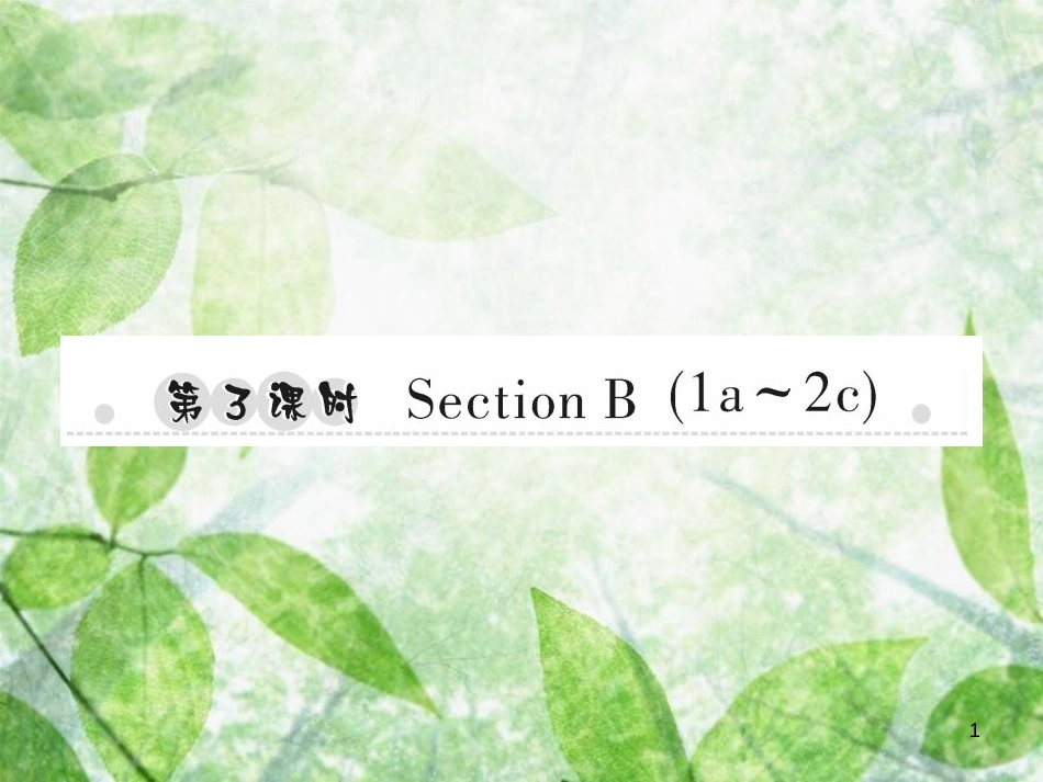 七年级英语上册 Unit 3 Is this your pencil（第3课时）Section B（1a-2c）习题优质课件 （新版）人教新目标版_第1页