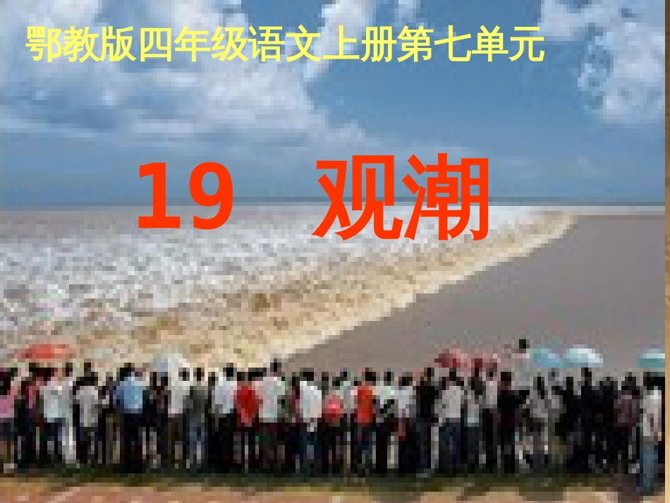 四年级语文上册 第七单元 观潮课件1 鄂教版_第1页