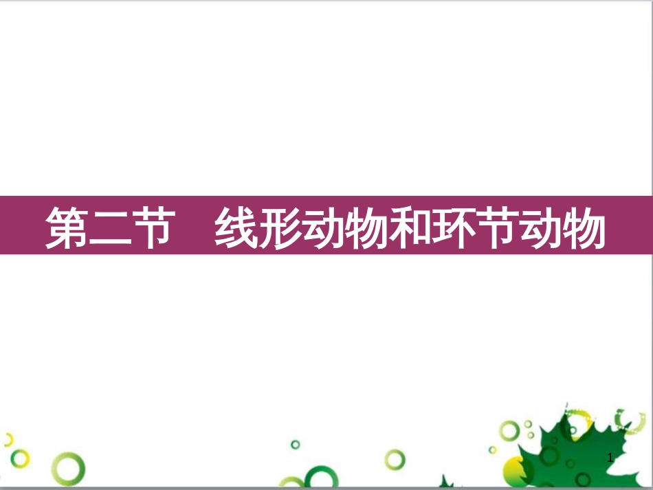 八年级生物上册 5.1.2《线形动物和环节动物》课件3 （新版）新人教版_第1页