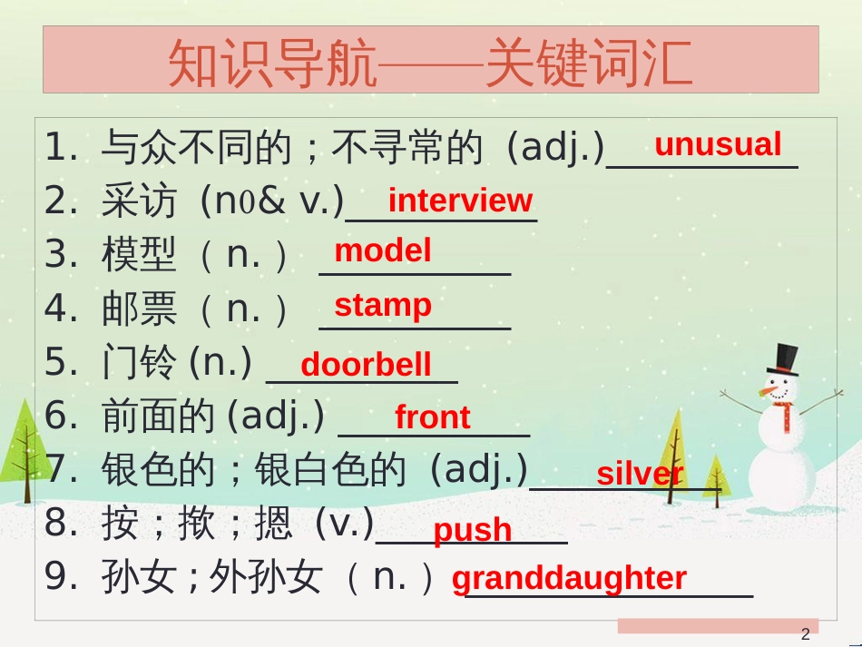 七年级英语上册 Module 1 Unit 1 Making Friends（课后作业）课件 牛津深圳版 (3)_第2页