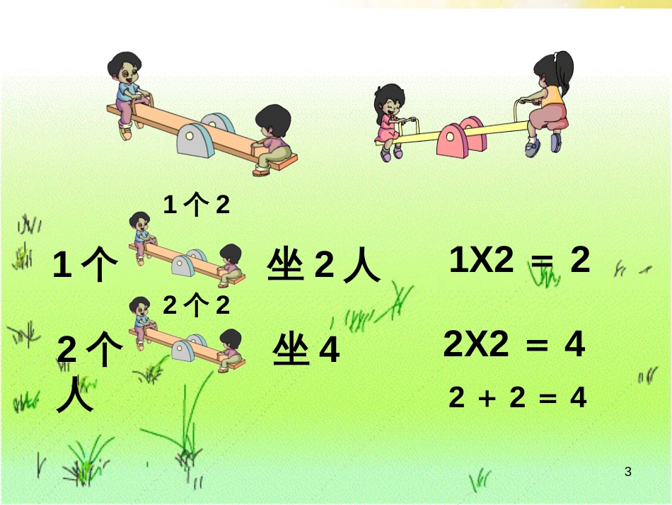 二年级数学上册 3.2 1、2、3、4的乘法口诀课件2 苏教版_第3页