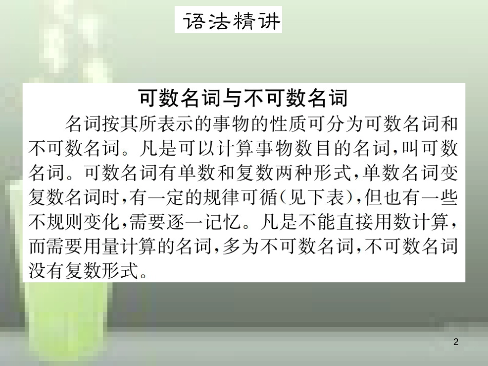 七年级英语上册 Unit 6 Do you like bananas语法小专题优质课件 （新版）人教新目标版_第2页