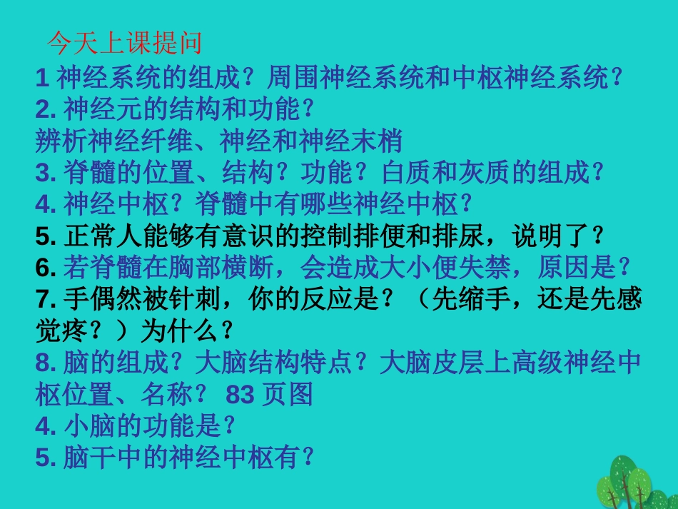 山东省邹平县实验中学七年级生物下册 3.5.2 神经调节的基本方式课件 （新版）济南版_第1页