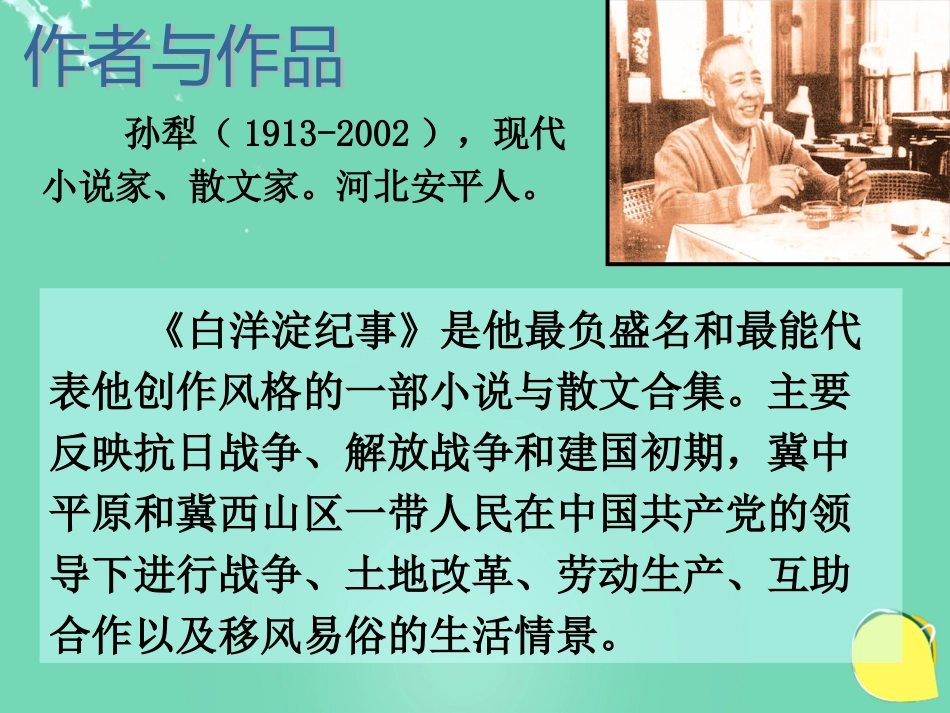 广东省广州市花都区实验中学八年级语文上册 第2课《芦花荡》课件 新人教版_第3页